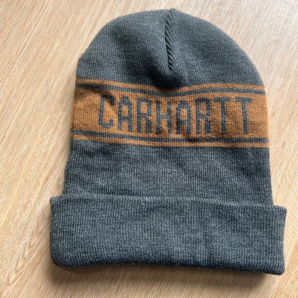 Carhartt Men's Knit Graphic Gray Beanie - Picture 2 of 4